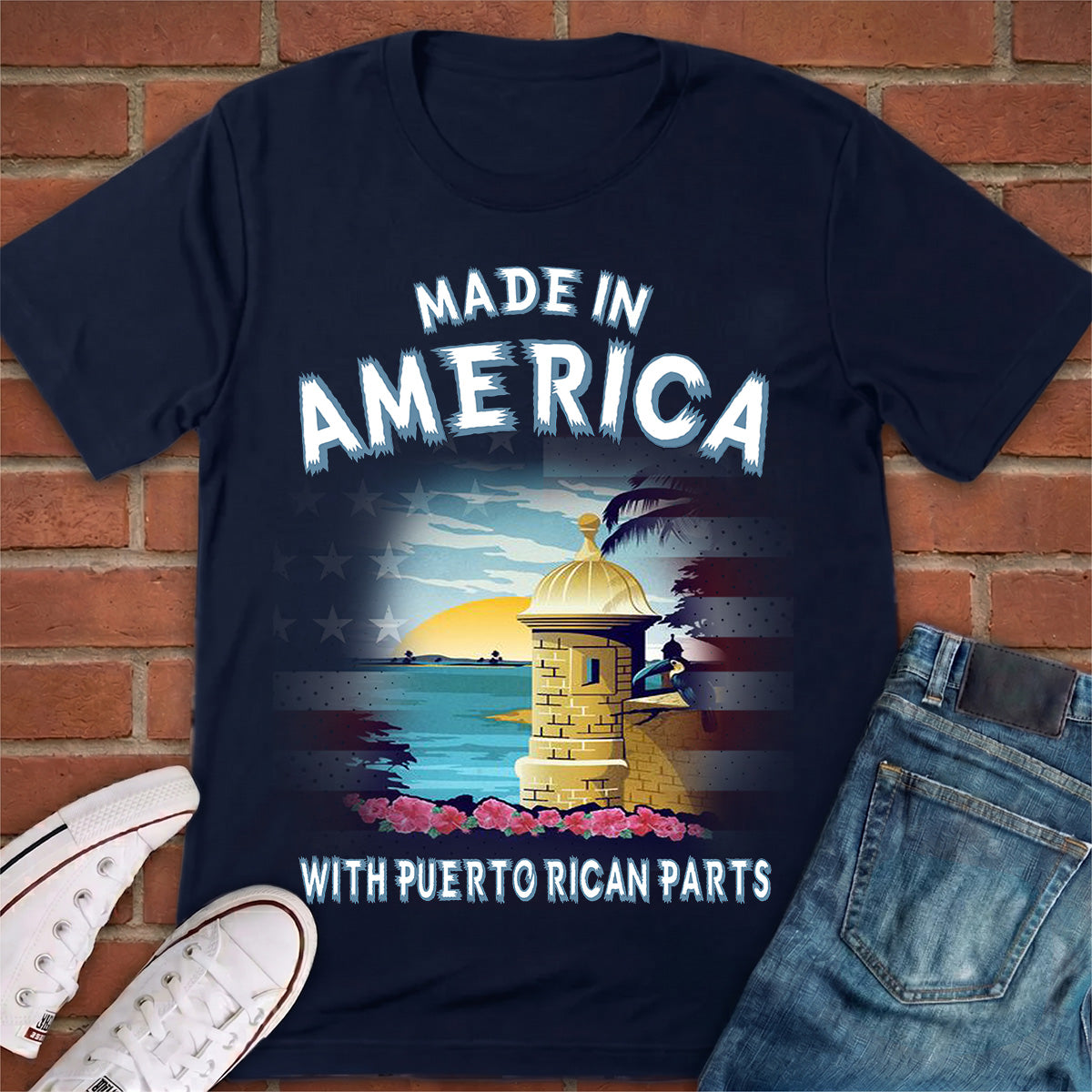 Classic Made In America With Puerto Rican Parts T-shirt