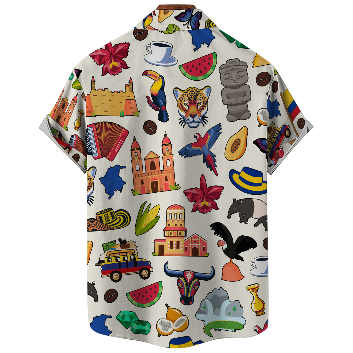Colombia Hawaiian Shirt For Vacation And Travel Lovers