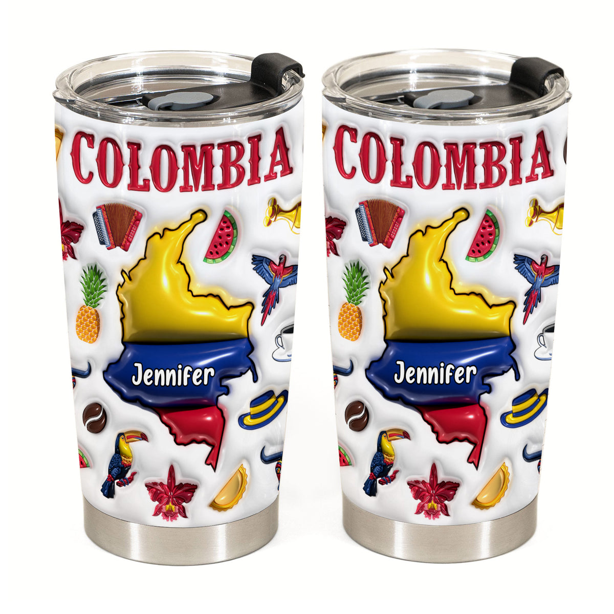 Custom Colombia Tumbler Cup With Your Name