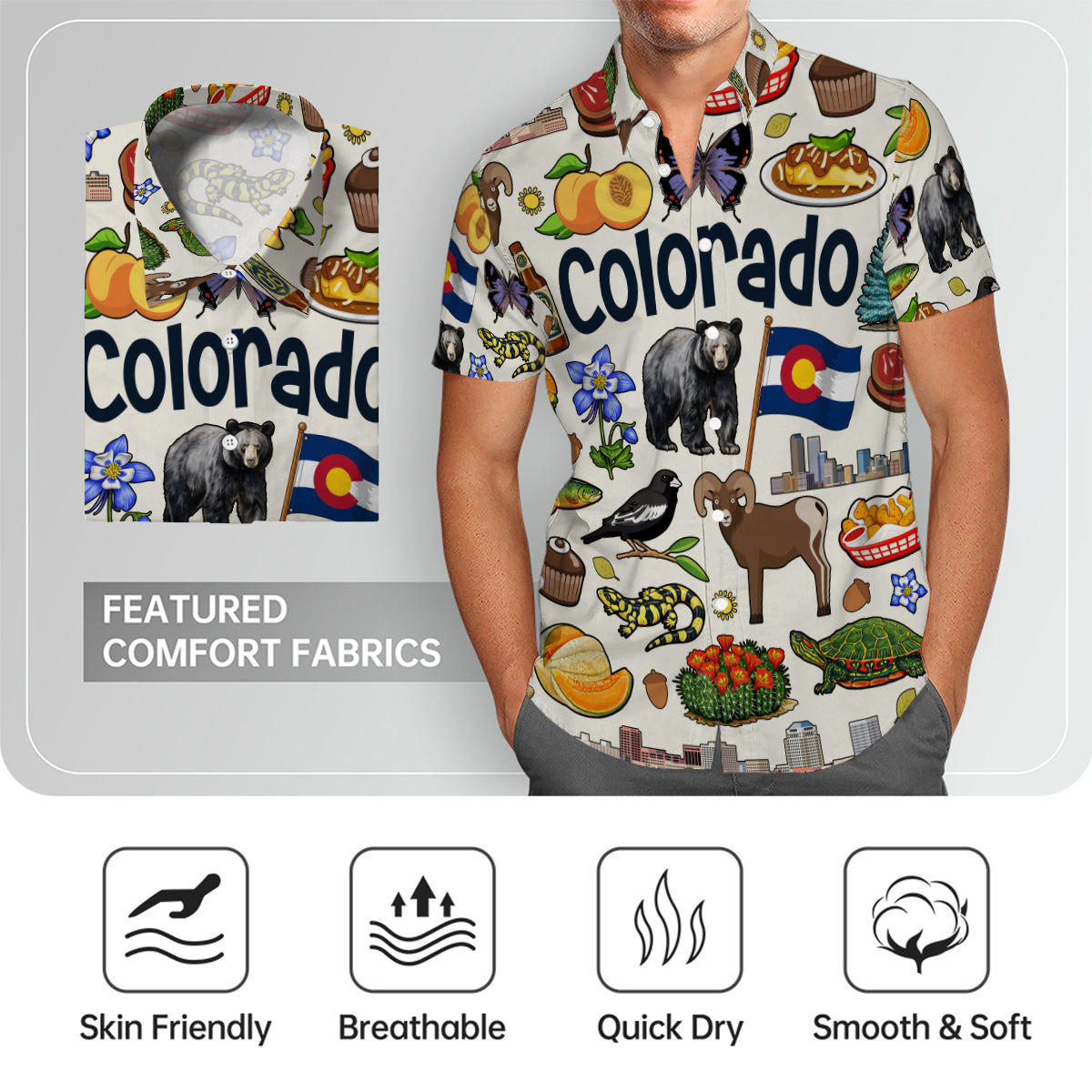 Colorado Hawaiian Shirt For Vacation And Travel Lovers