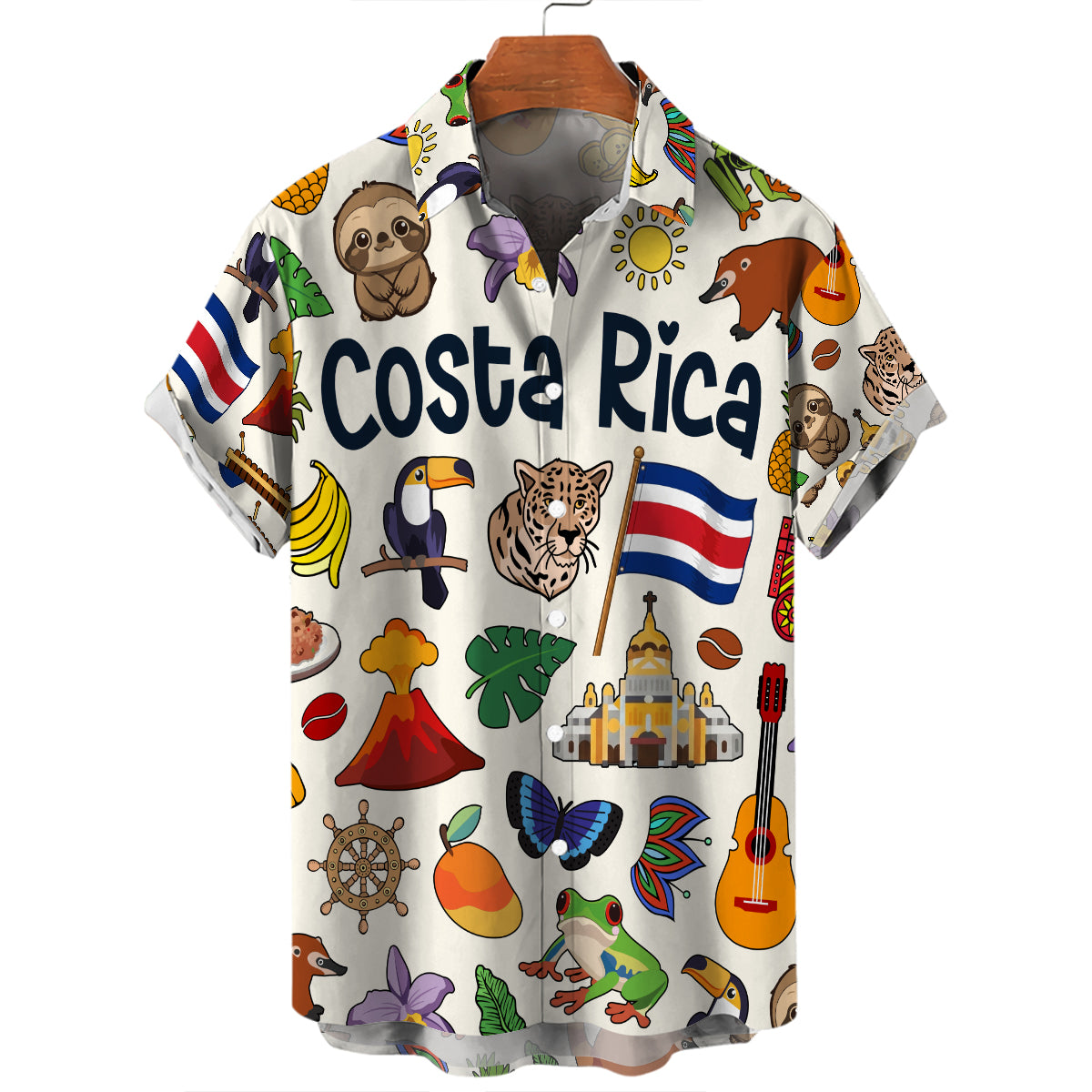 Costa Rica Hawaiian Shirt For Vacation And Travel Lovers