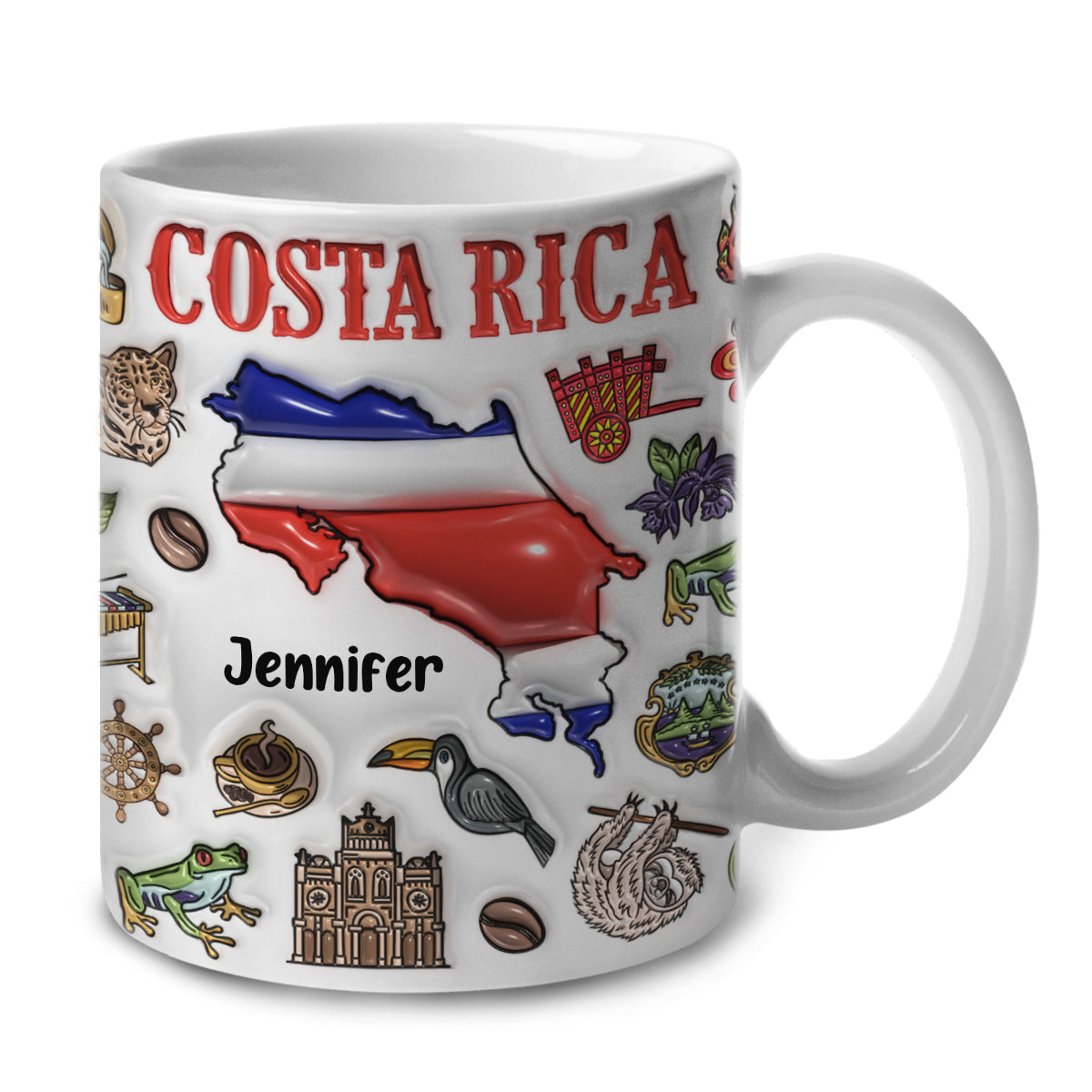 Custom Costa Rica Coffee Mug Cup With Your Name