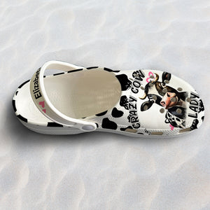 Crazy Cow Lady Personalized Clogs Shoes HN1012