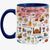 Customized Cuba Coffee Accent Mug Cup With Colorful Symbols