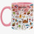Customized Cuba Coffee Accent Mug Cup With Colorful Symbols