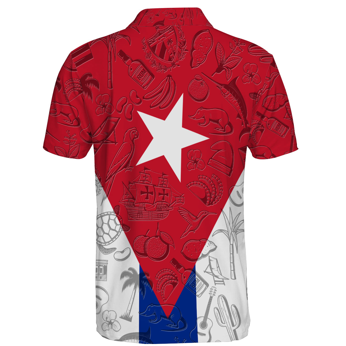 Cuba Polo Shirt With Cultural Flag