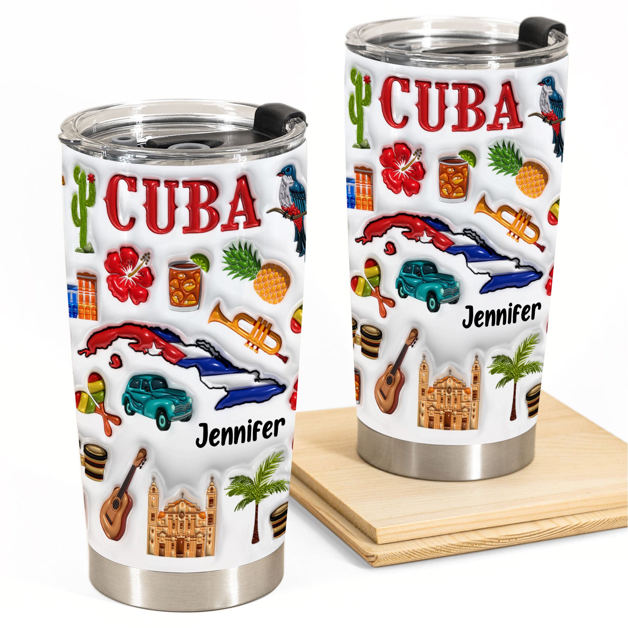 Custom Cuba Tumbler Cup With Your Name