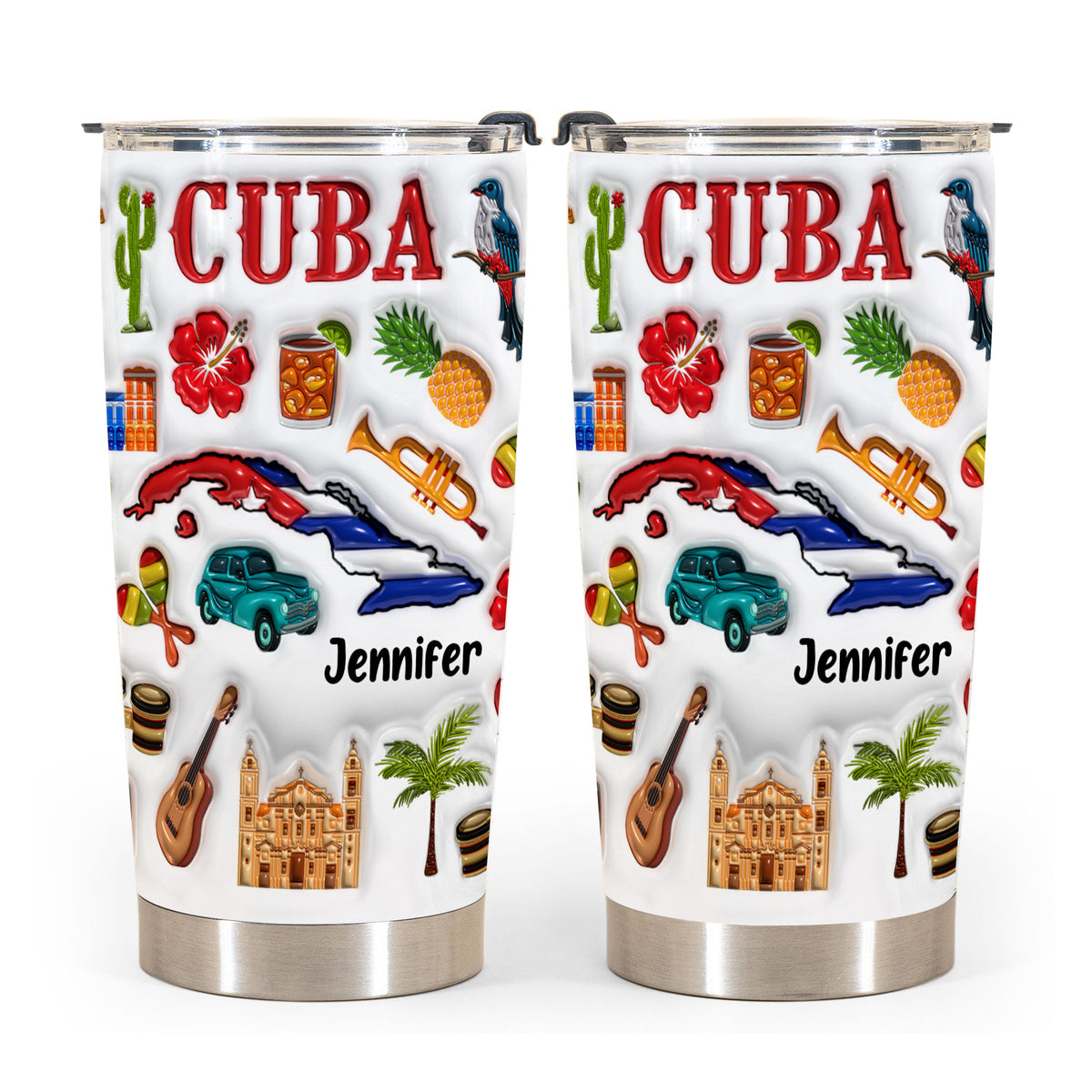 Custom Cuba Tumbler Cup With Your Name