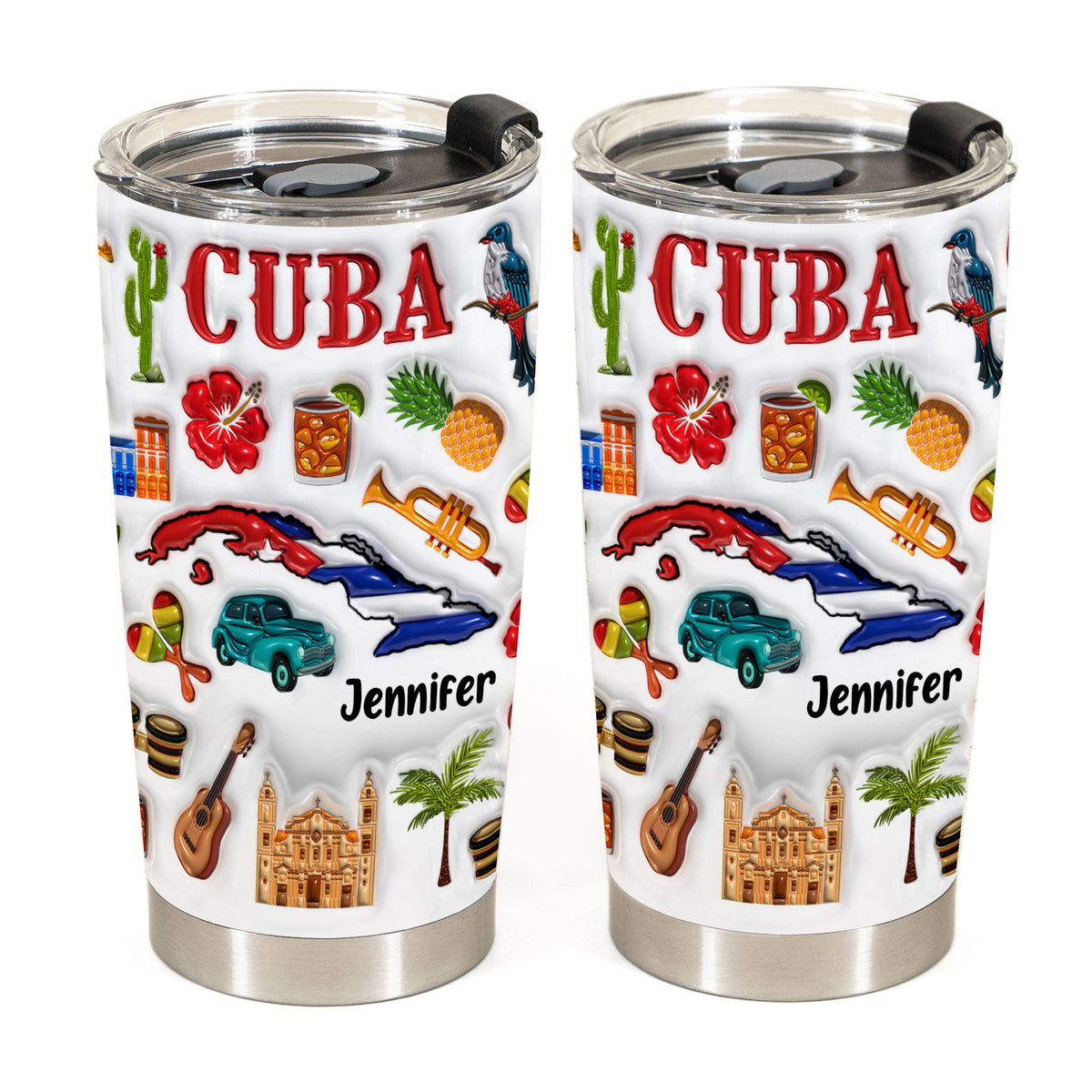 Custom Cuba Tumbler Cup With Your Name