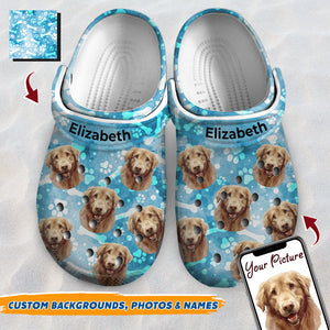Custom Clogs Shoes With Picture And Background