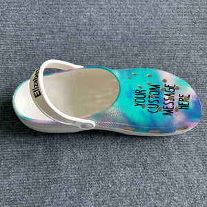 Custom Clogs Shoes With Picture With Quotes, Background, Photo