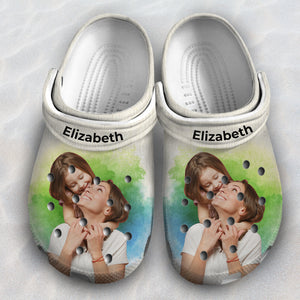 Custom Clogs Shoes With Picture Water Color Background