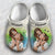 Custom Clogs Shoes With Picture, With Water Color Background