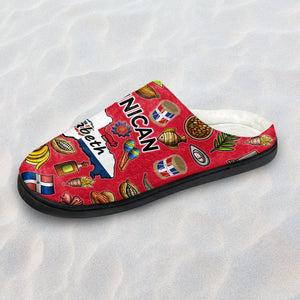 Custom Dominican Symbols Slippers