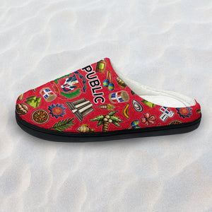 Custom Dominican Symbols Slippers