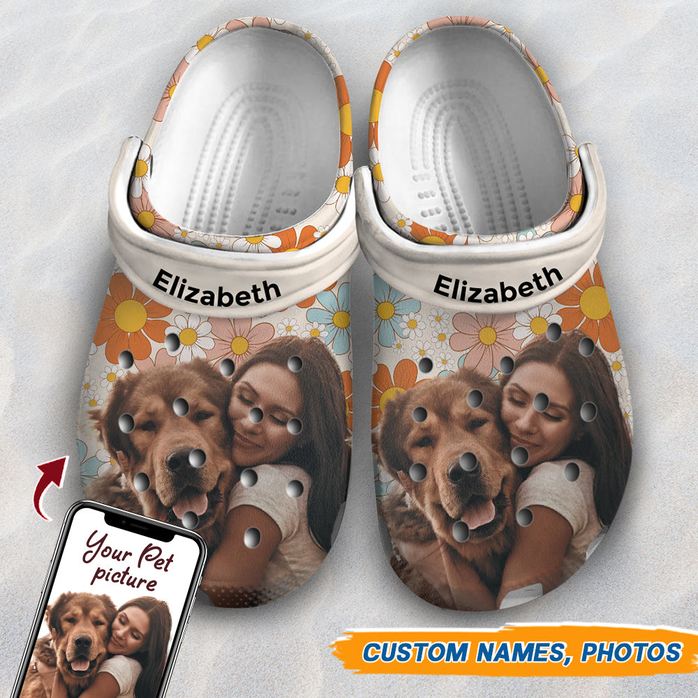 Custom Floral Flower Clogs Shoes With Pictures