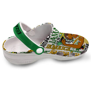 Custom Jamaica Mixed Symbols Clogs Shoes