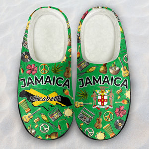 Custom Jamaica Symbols Slippers