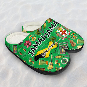 Custom Jamaica Symbols Slippers