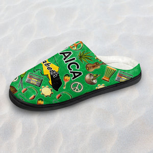 Custom Jamaica Symbols Slippers