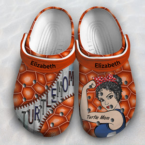 Custom Turtle Mom Clogs Shoes