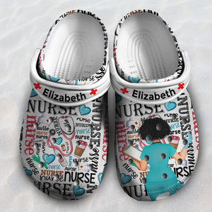Custom Nursing Clogs Shoes With Mixed Symbols And Quotes