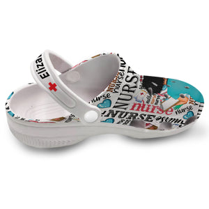 Custom Nursing Clogs Shoes With Mixed Symbols And Quotes