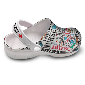 Custom Nurse Clogs Shoes With Mixed Symbols