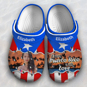 Custom Puerto Rico Clogs Shoes With Your Photo