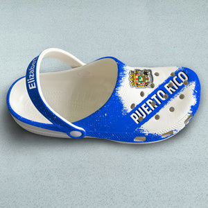 Custom Puerto Rico Clogs Shoes, Puerto Rico, Symbols