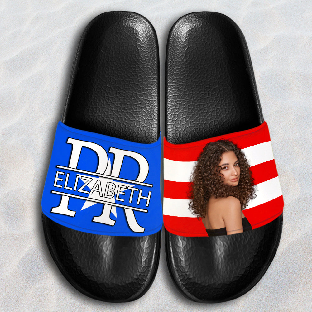 Custom Puerto Rico Slide Sandals For Puerto Rican