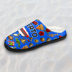 Custom Puerto Rico Symbols Slippers