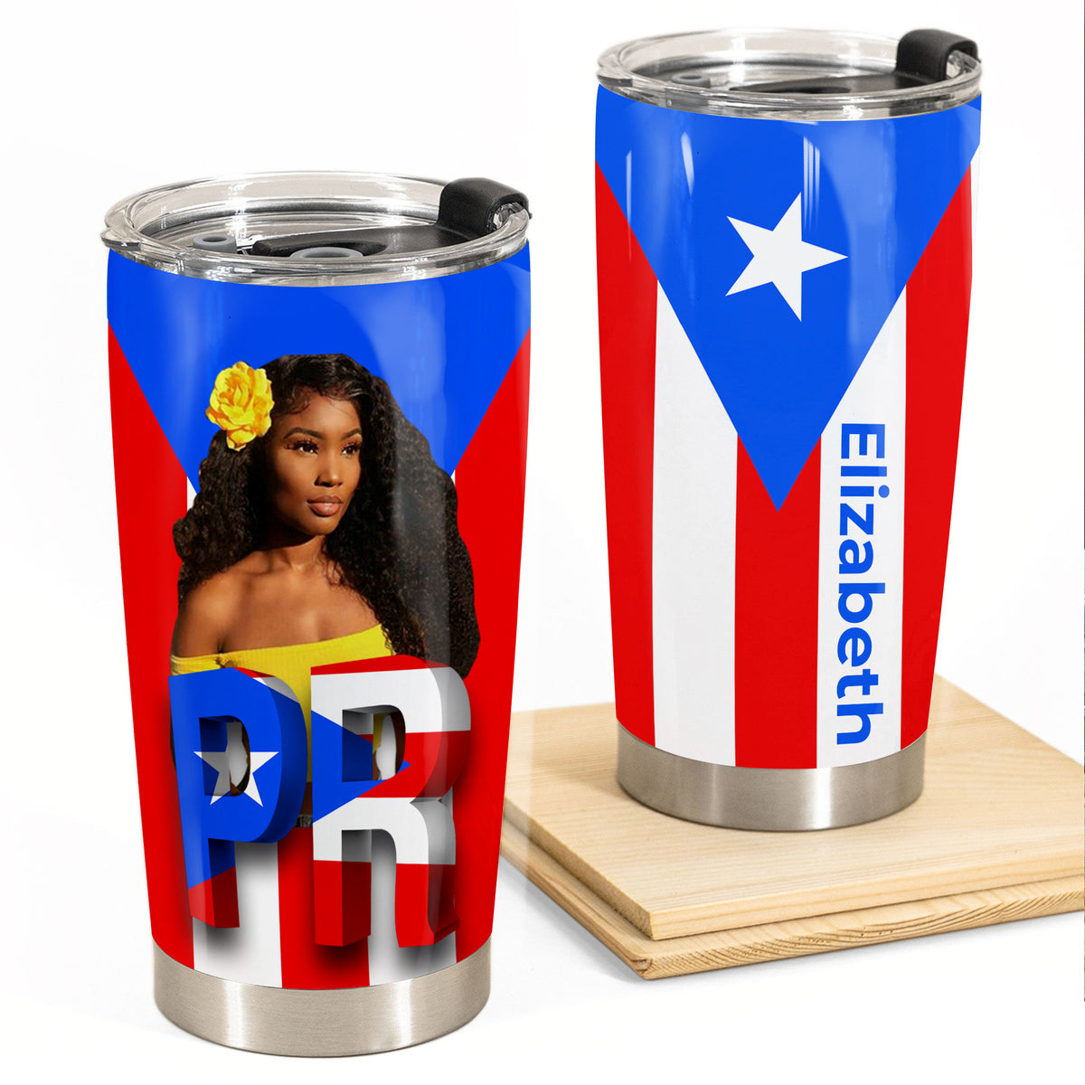Custom Puerto Rico Tumbler With Your Picture