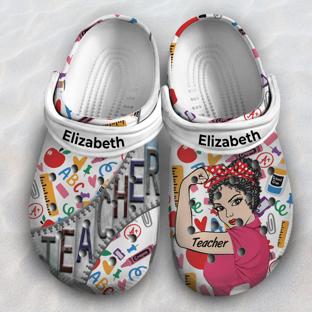 Custom Name Peeking Stripe Cat Crocs