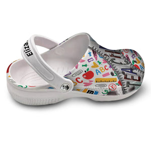 Custom Teacher Clogs Shoes, Gift For Teacher