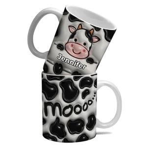 Cute Cow Moo Mug With Your Name