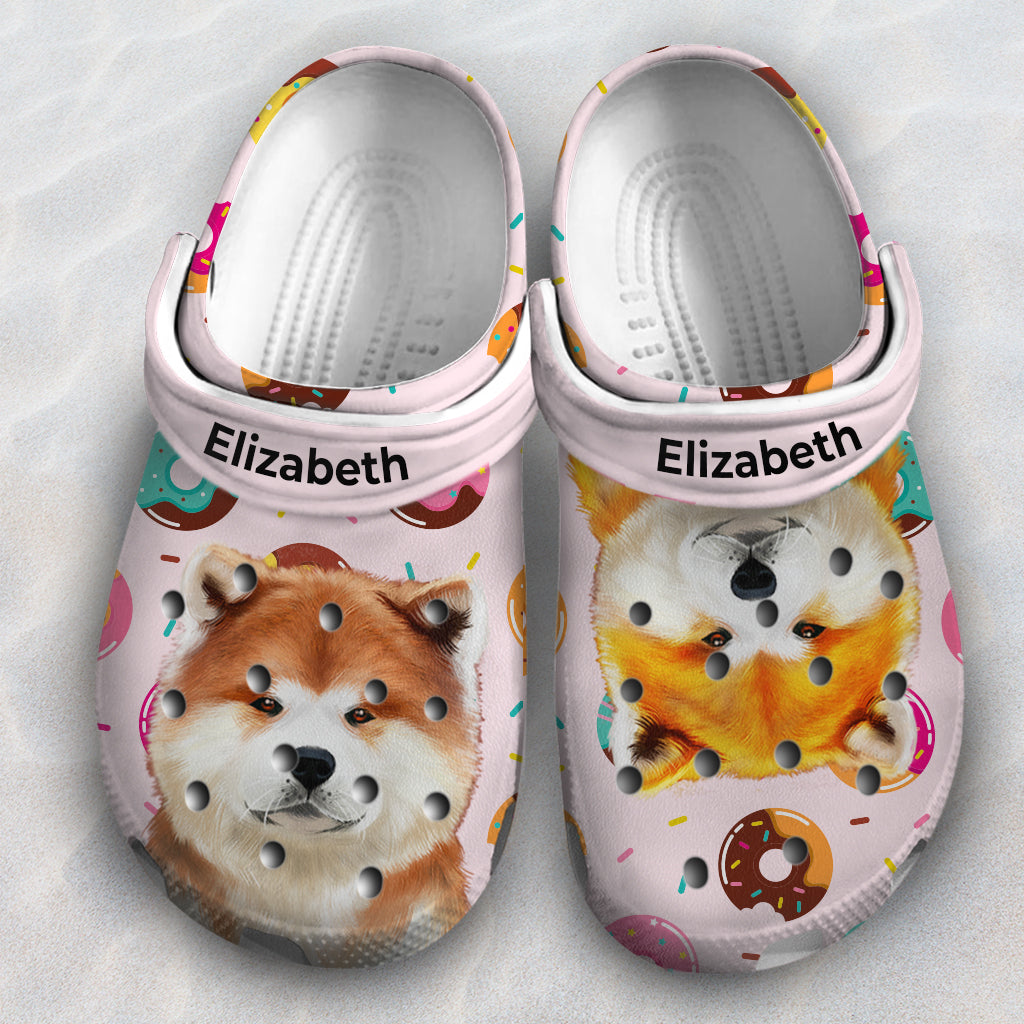Cute Dog Breeds Custom Clogs Shoes With Your Photo