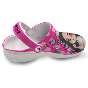 Cute Nurse Custom Clogs Shoes With Your Photo