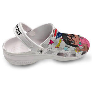 Cute Teacher Custom Clogs Shoes With Your Photo