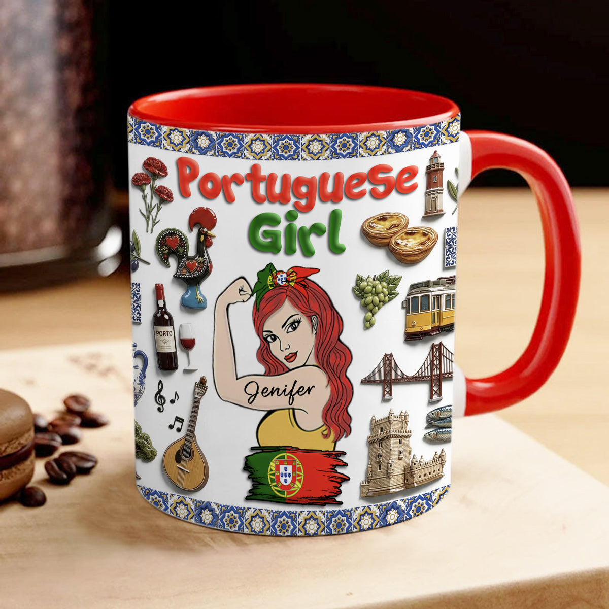 Custom Portuguese Girl Accent Mug
