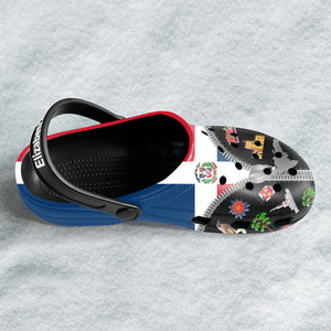 Dominican Customized Clogs Shoes With Dominican Flag Zipper