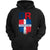 Custom Dominican Flag Hoodie Flag Distressed With Symbols