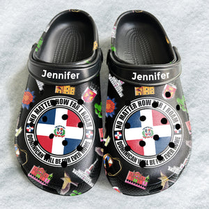 Personalized Dominican Home Clogs Shoes With Dominican Flag Symbol