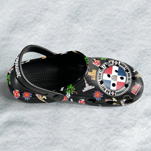 Personalized Dominican Home Clogs Shoes With Dominican Flag Symbol