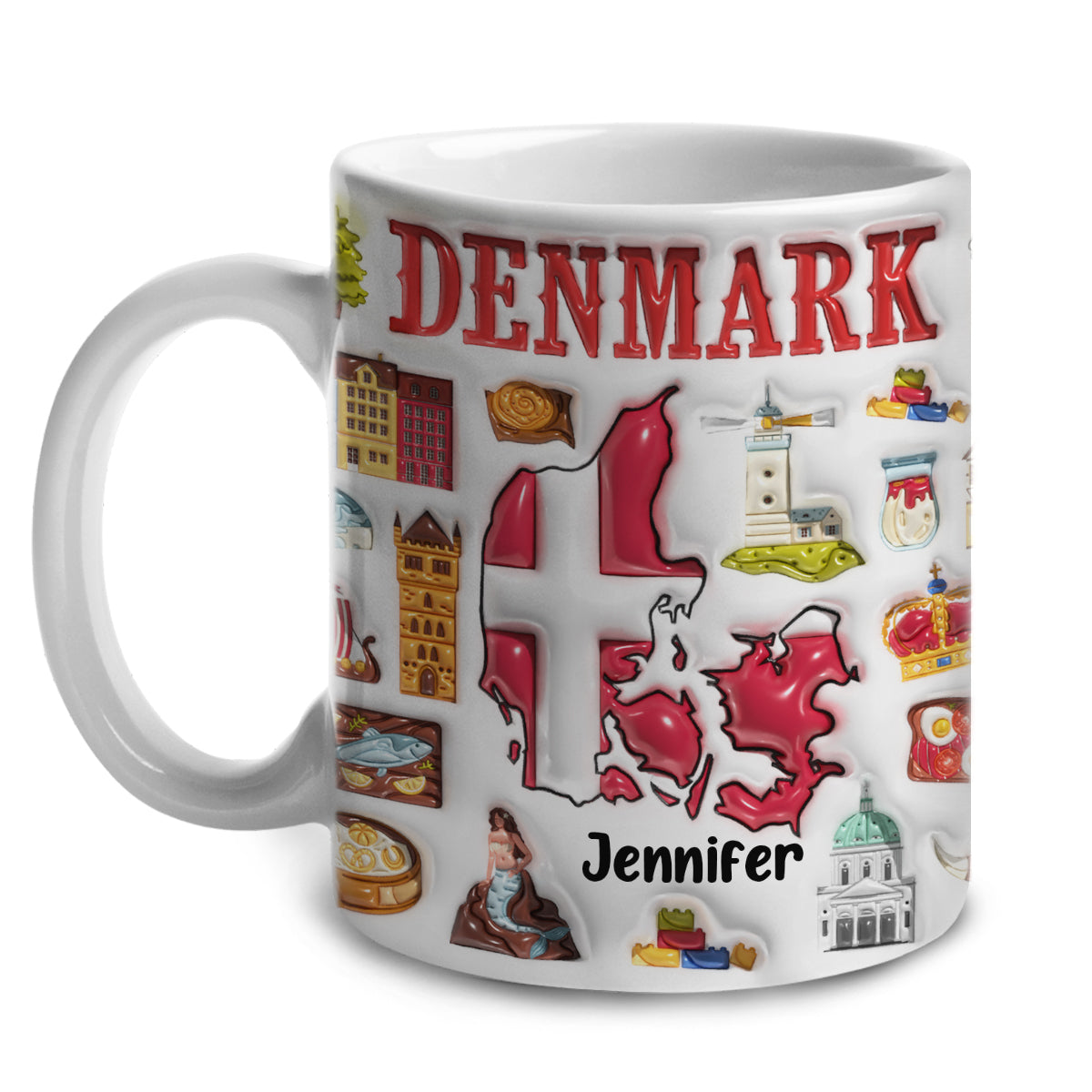 Custom Denmark Coffee Mug Cup With Your Name