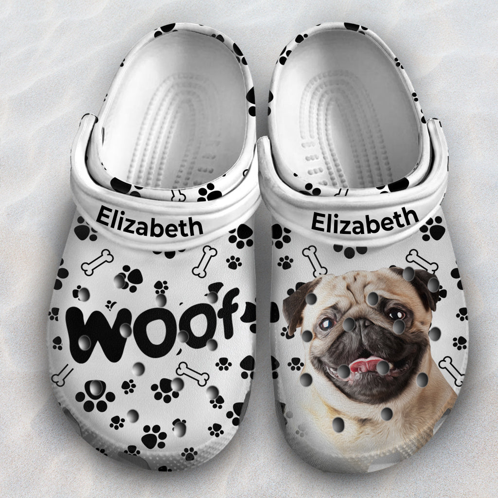 Dog Woof Personalized Clogs Shoes With Picture