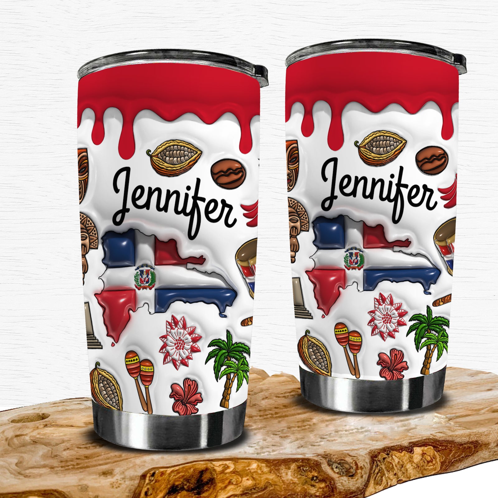 Custom Dominican Republic Tumbler For Dominican Gifts