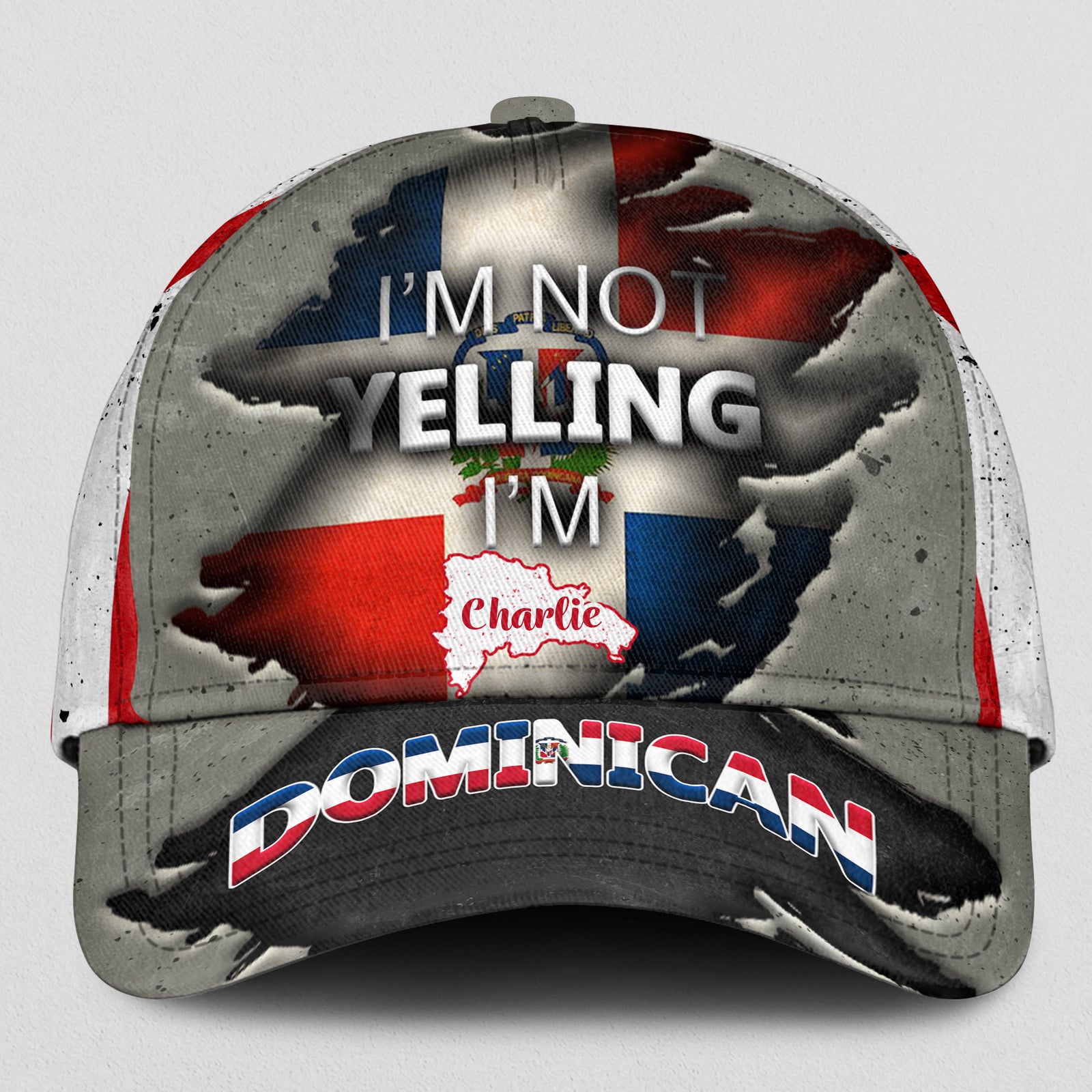 Custom I'm Not Yelling I'm Dominican Classic Cap With Your Name
