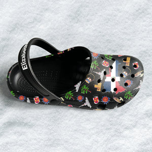 Dominican Customized Clogs Shoes With Dominican Flag And Symbols v2