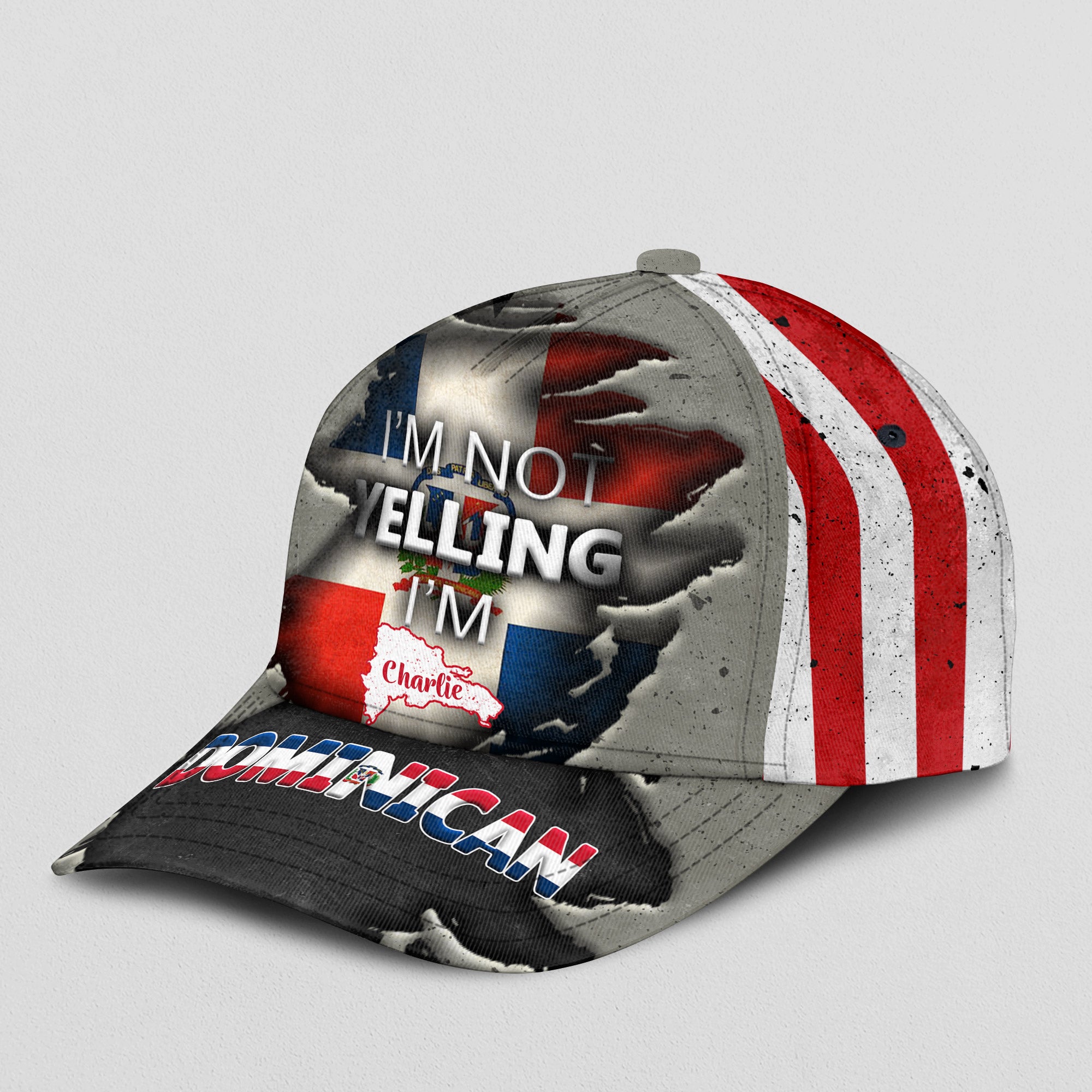 Custom I'm Not Yelling I'm Dominican Classic Cap With Your Name